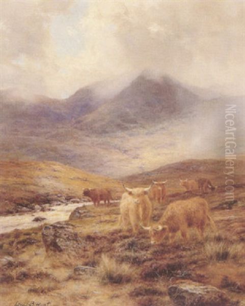 Marshland Pastures, Isle Of Skye Oil Painting by Louis Bosworth Hurt