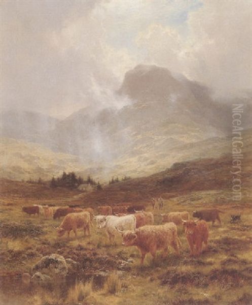 Highland Mist Oil Painting by Louis Bosworth Hurt