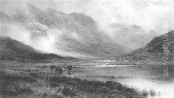 Morning Mist, Glencoe Oil Painting by Louis Bosworth Hurt