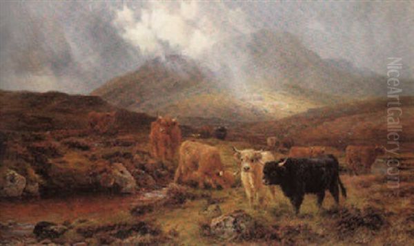 Moorland Pasture, Tulloch, N.b. Oil Painting by Louis Bosworth Hurt