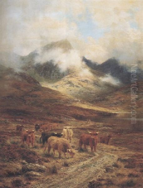 Hills Of Ross Shire Oil Painting by Louis Bosworth Hurt