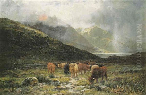 In Glen Cannich, Invernesshire Oil Painting by Louis Bosworth Hurt