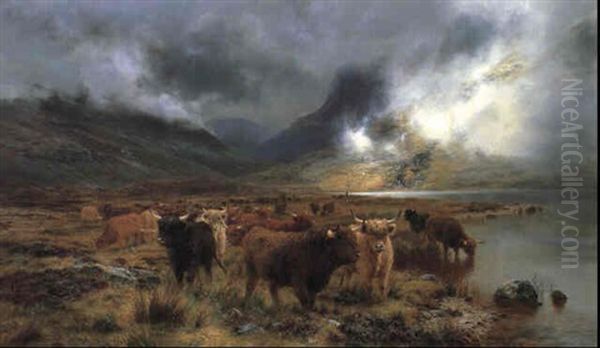 Through Glencoe - By The Way To The Tay Oil Painting by Louis Bosworth Hurt