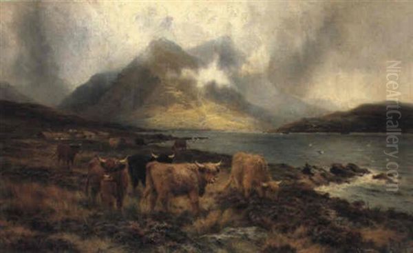 Hills Of Mist Skye Oil Painting by Louis Bosworth Hurt