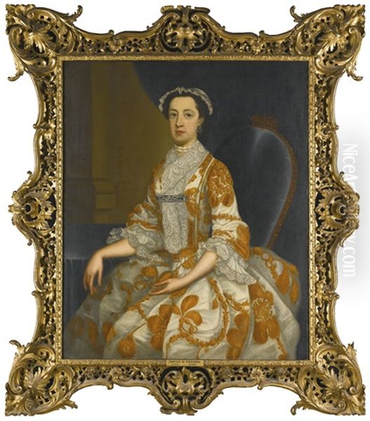 Portrait Of Lady Anne Chichester, Countess Of Barrymore Oil Painting by Philip Hussey