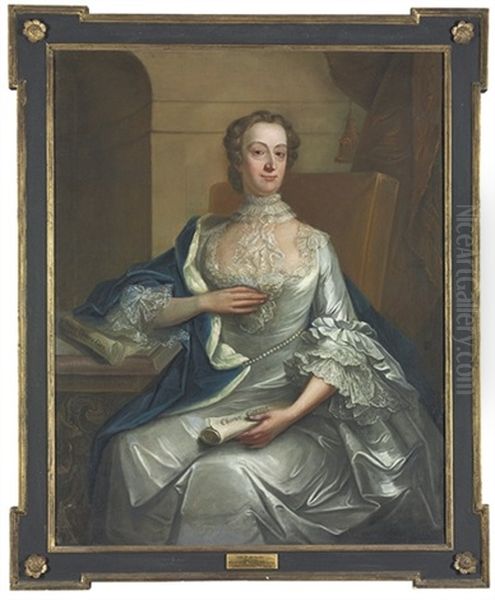 Portrait Of Ellis Agar, Countess Of Brandon Oil Painting by Philip Hussey