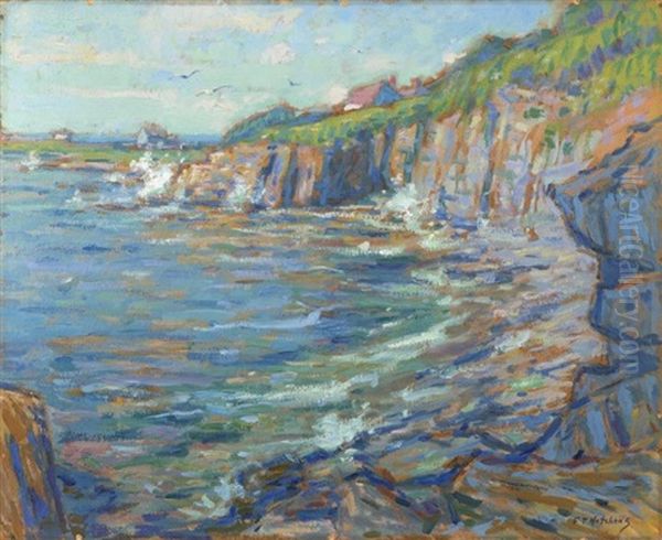 Maine Coast Oil Painting by Frank Townsend Hutchens