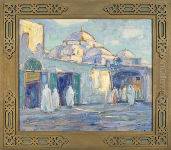 Bab Souika Tunis Oil Painting by Frank Townsend Hutchens