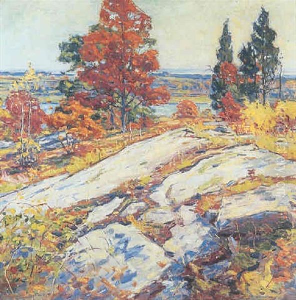 Autumn By The Sea Oil Painting by Frank Townsend Hutchens