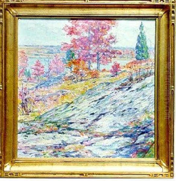 Huckleberry Hill (outside Norwalk, Ct) Oil Painting by Frank Townsend Hutchens