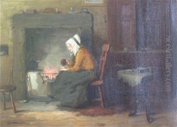 A Good Brew Oil Painting by Walter Hutcheson