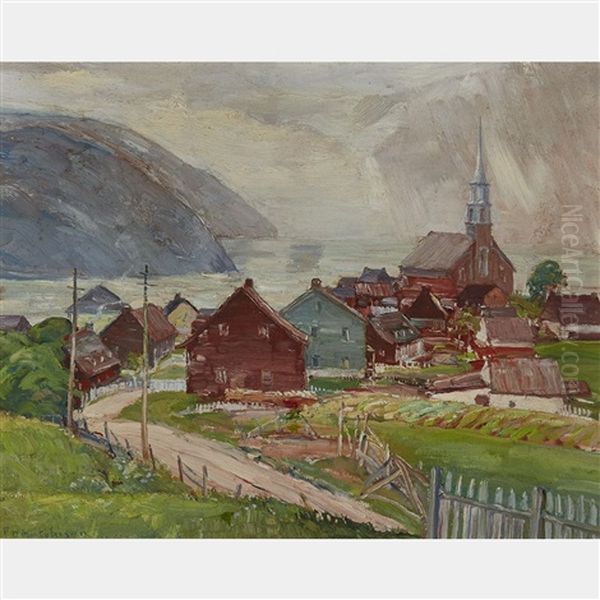 Village, Lower St. Lawrence, Quebec by Frederick William Hutchison