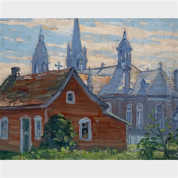 Church At Baie St. Paul by Frederick William Hutchison