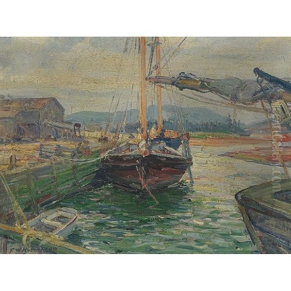 Low Tide Oil Painting by Frederick William Hutchison