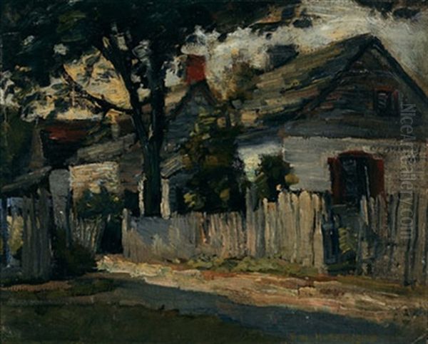 Near Hudson Heights: Houses Oil Painting by Frederick William Hutchison