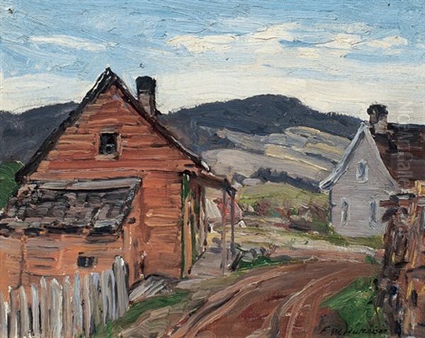 Houses And Landscape - Baie St. Paul Oil Painting by Frederick William Hutchison