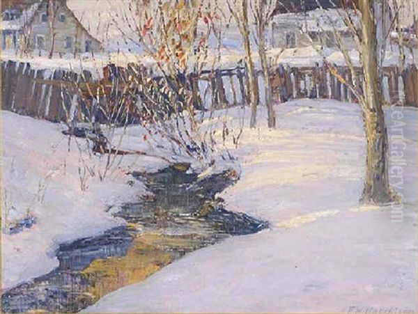 Winter's Glow Oil Painting by Frederick William Hutchison