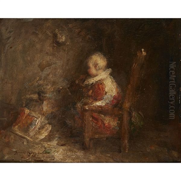 Wee Todlikens Oil Painting by Robert Gemmell Hutchison