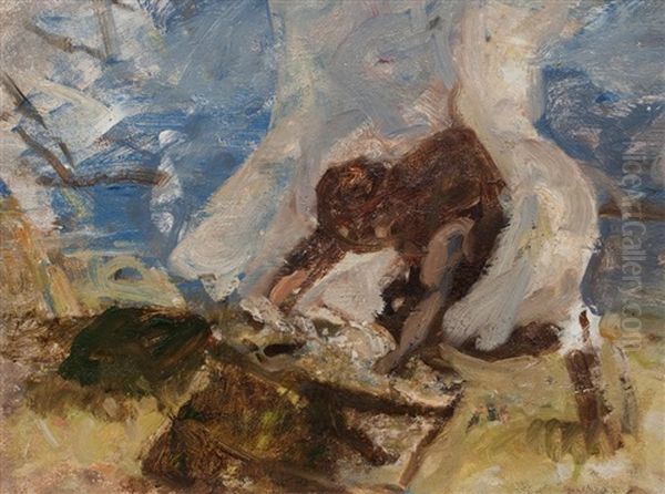 Drying Weather Oil Painting by Robert Gemmell Hutchison