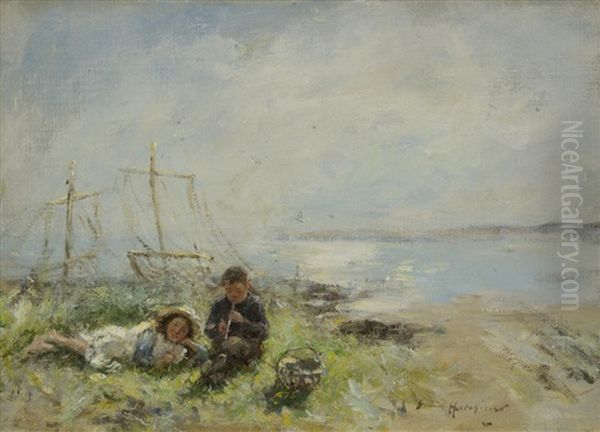 Music By The Sea Oil Painting by Robert Gemmell Hutchison