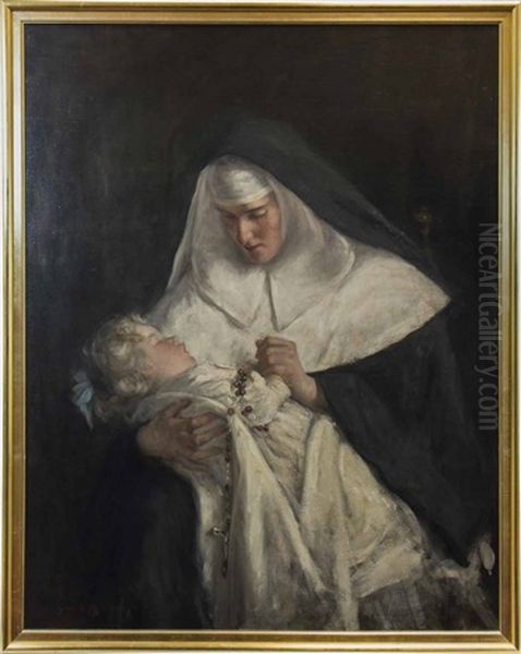 A Sister Of Mercy Oil Painting by Robert Gemmell Hutchison