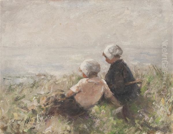 Bait Gatherers Resting Oil Painting by Robert Gemmell Hutchison