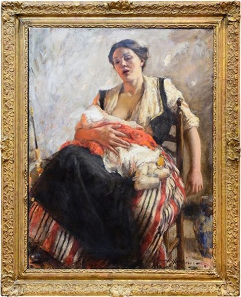 Lullaby Oil Painting by Robert Gemmell Hutchison