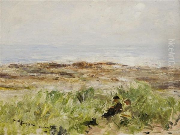 On The Dunes, Carnoustie Oil Painting by Robert Gemmell Hutchison