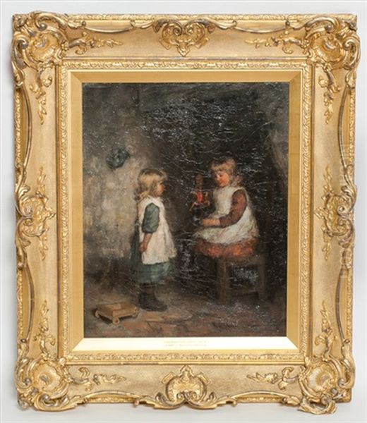 Childhood Happy Days Oil Painting by Robert Gemmell Hutchison