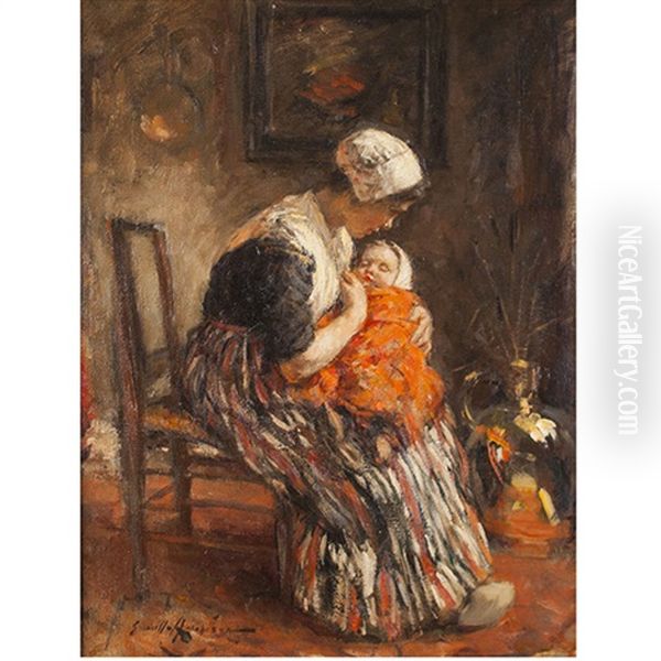 Lullaby Oil Painting by Robert Gemmell Hutchison