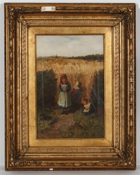 A Nook In The Cornfield Oil Painting by Robert Gemmell Hutchison