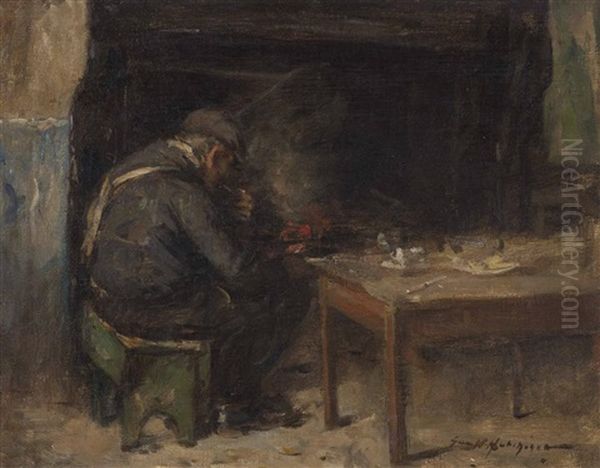 Resting Oil Painting by Robert Gemmell Hutchison