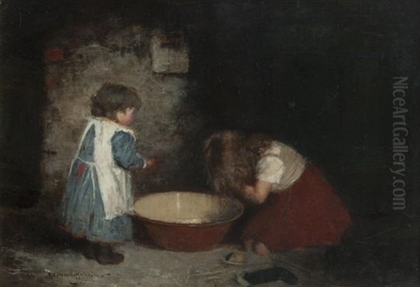 Morning Toilet Oil Painting by Robert Gemmell Hutchison