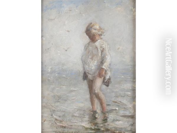 Nymph Of The Shore Oil Painting by Robert Gemmell Hutchison