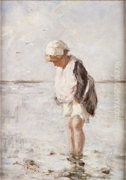 Wading by Robert Gemmell Hutchison