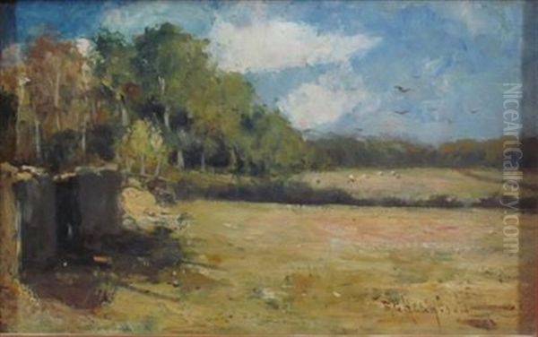 Cottage Ruins Oil Painting by Robert Gemmell Hutchison