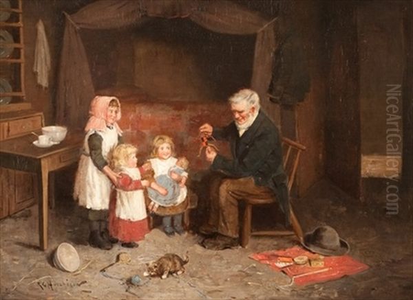 The Puppeteer Oil Painting by Robert Gemmell Hutchison