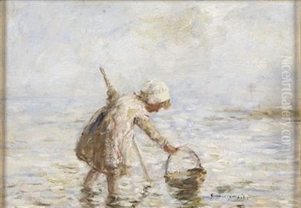 By The Sea Oil Painting by Robert Gemmell Hutchison