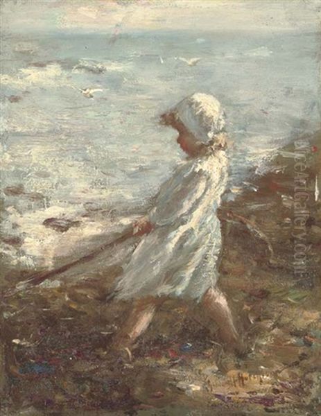 The Young Fishergirl Oil Painting by Robert Gemmell Hutchison