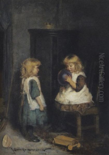 The Toy Balloon Oil Painting by Robert Gemmell Hutchison