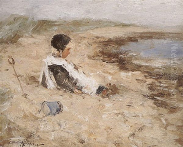 By The Seashore Oil Painting by Robert Gemmell Hutchison