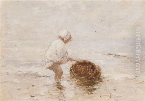 Child With Creel by Robert Gemmell Hutchison