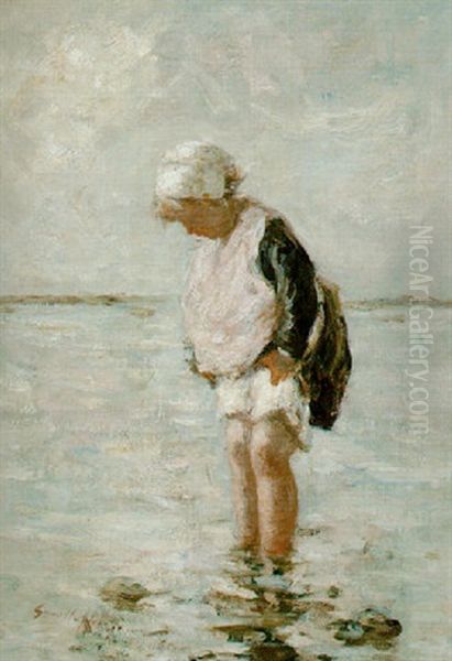 Basking In The Sunlight Oil Painting by Robert Gemmell Hutchison