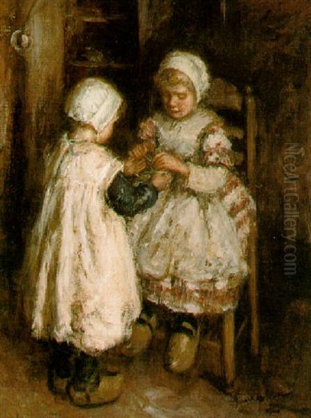 Cats Cradle Oil Painting by Robert Gemmell Hutchison