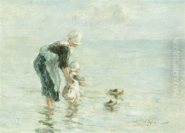 Floating Clogs Oil Painting by Robert Gemmell Hutchison