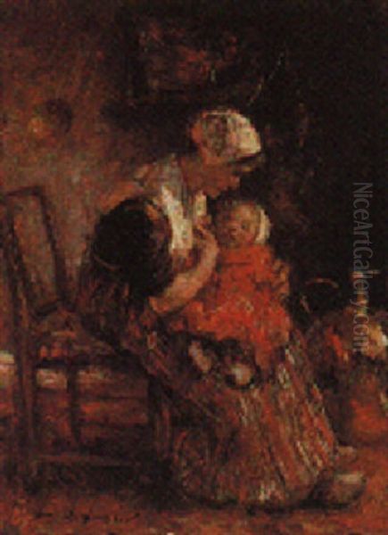 The Dutch Mother Oil Painting by Robert Gemmell Hutchison