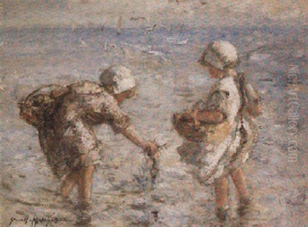 Looking For Bait Oil Painting by Robert Gemmell Hutchison