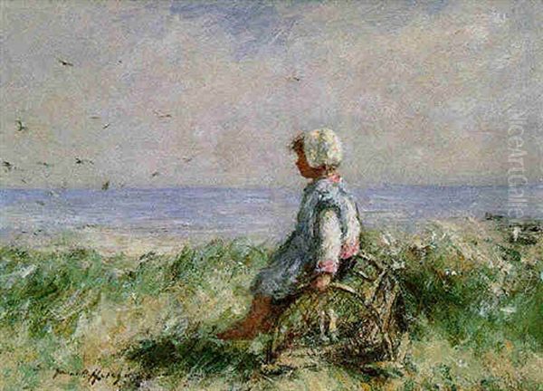 On The Shore Oil Painting by Robert Gemmell Hutchison