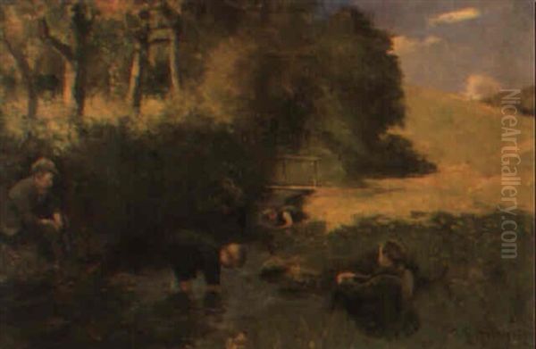 The Lost Ball Oil Painting by Robert Gemmell Hutchison