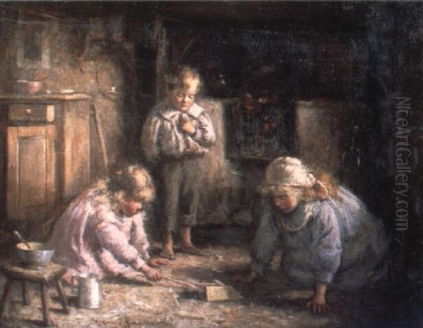 The Mouse Trap Oil Painting by Robert Gemmell Hutchison